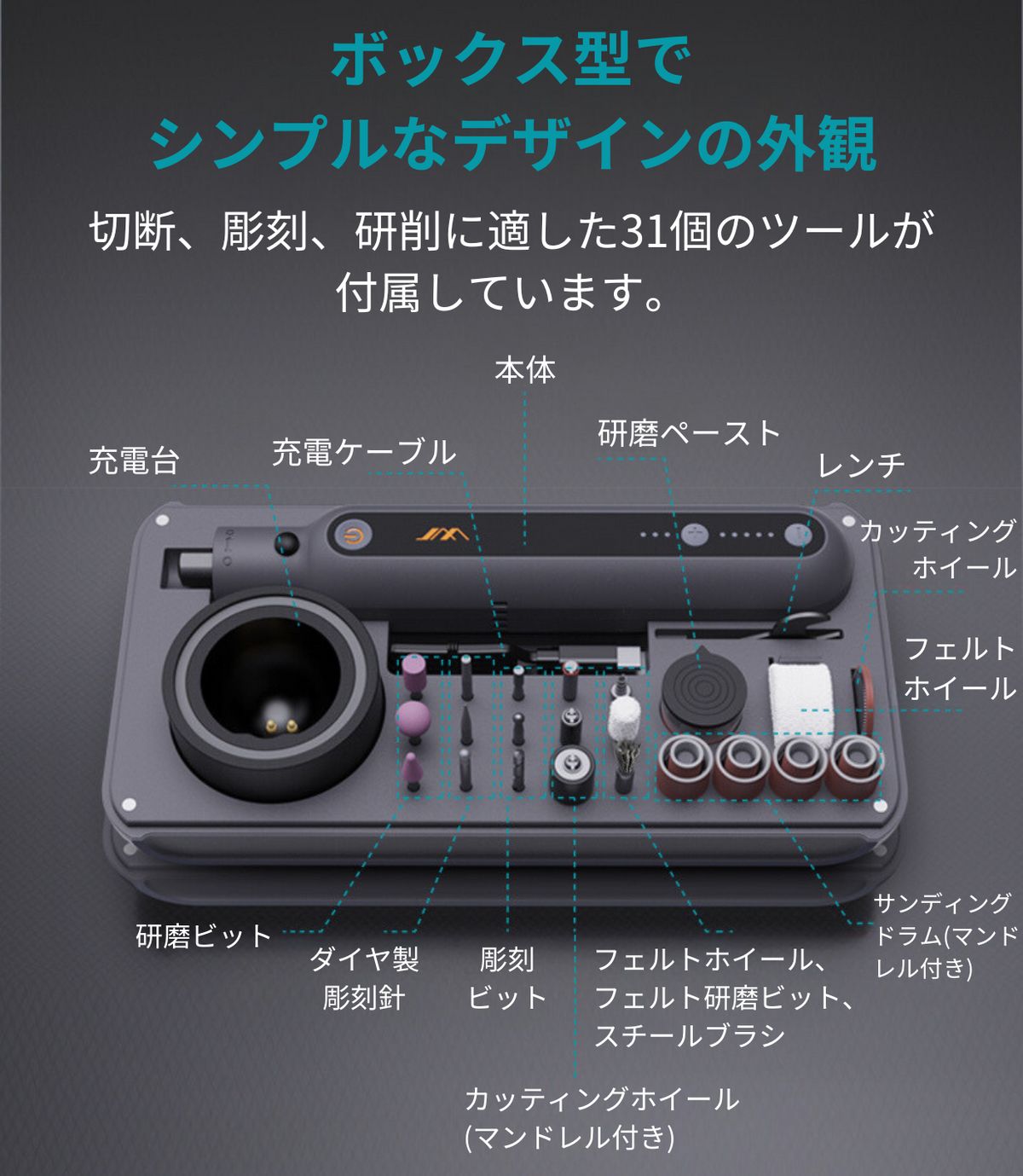 コードレス式電動グラインダーセット【JIMI GRINDER SET】 コードレス式電動グラインダーセット【JIMI GRINDER SET】