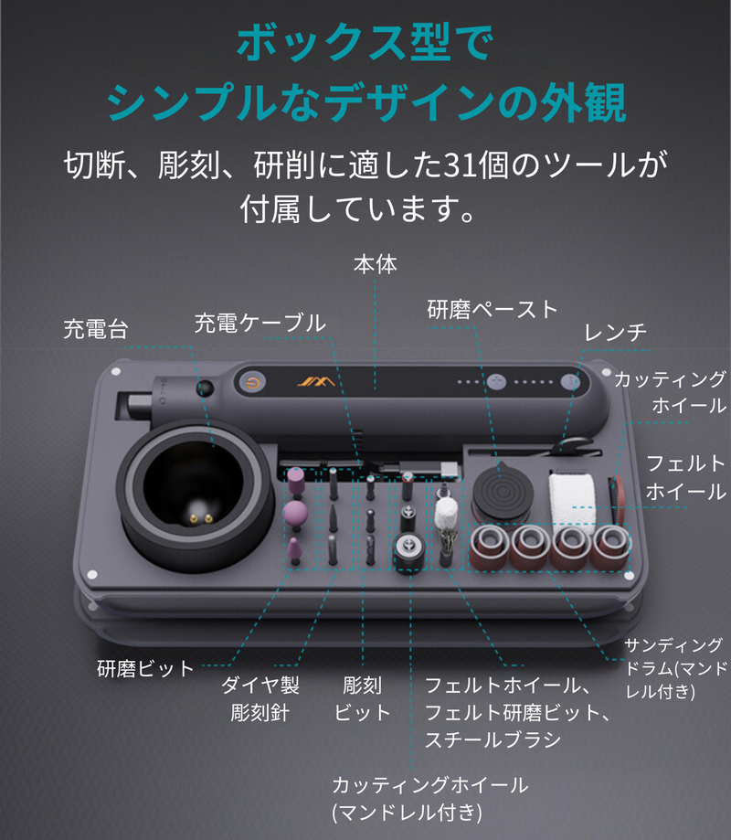 コードレス式電動グラインダーセット【JIMI GRINDER SET】 コードレス式電動グラインダーセット【JIMI GRINDER SET】