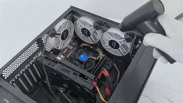 送風・吸引！車やおうちでの掃除にもアウトドアにも最適な小型の2wayエアダスター【Air Duster J02】