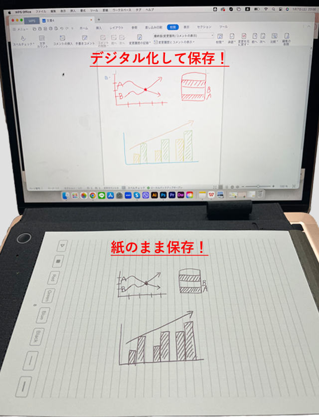 【アナログ×先端技術】紙ノートの手書きメモを瞬時にデジタル化！ 次世代のテレワークサポートツール！【VSON B-TABLET】