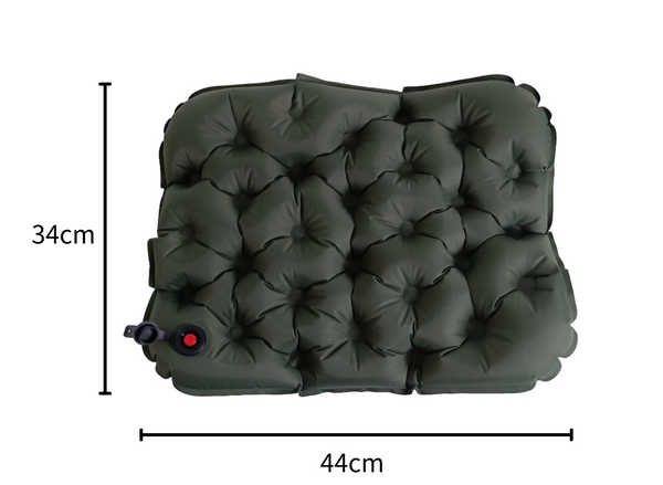 【累計出荷数1万個】どこでも簡単に膨らませられる厚さ5cmの3Dエア―クッション【Inflatable Cushion】