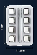 溶けない氷！？飲み物を薄めずに冷やす！ステンレス製アイスキューブ【MINI ICE】