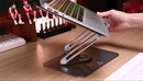 360°滑らかに回る！高品質アルミニウムPCスタンド【L46 Laptop Stand】 画角調整もしやすく、会議で座ったまま相手に画面を見せられる