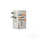 世界旅行にこれひとつ！海外でも国内でもどこでも充電できるマルチ変換プラグ【VisaPro 170W】USB160W＋AC2500W超高出力/5台同時充電可能なオールインワンタイプ！全世界で200以上の国や地域に対応