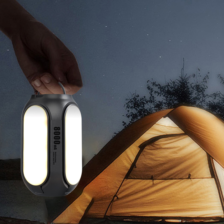 外でも家でも緊急時でも！スマホの充電も！折りたたみ式LEDキャンプライト【OUTDOOR LIGHT】